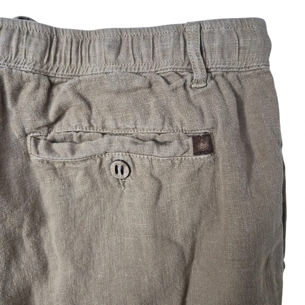 The Territory Ahead Sunshine Coast Linen Drawstring Pants Mens Large 32 Brown